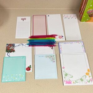 Colorful Notepad and Pen Set